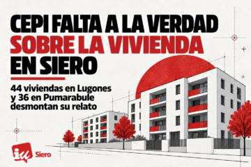IU Siero acusa a Cepi de faltar a la verdad sobre la vivienda pública: «No se combate la especualación mintiendo en los medios»
